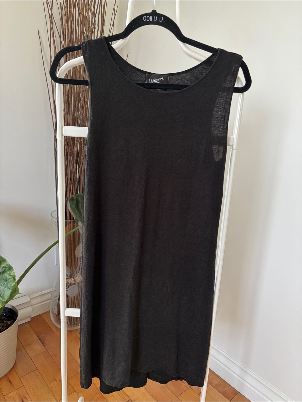 Black Sleeveless Midi Dress